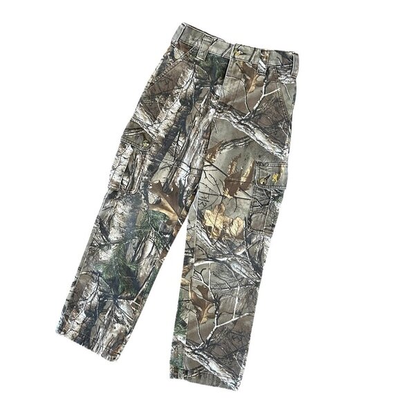 Browning Youth Cargo Camoflage Hunting Pants Size Medium  Deer Hunt Duck Hunt - Picture 1 of 10